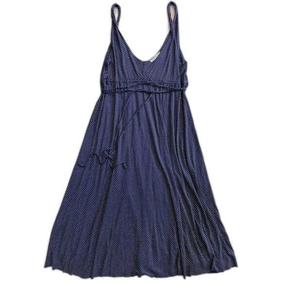 GAP Dresses & Skirts - GAP Twist Strap Navy Blue with White Polka Dots Summer Dress Women’s Size Small